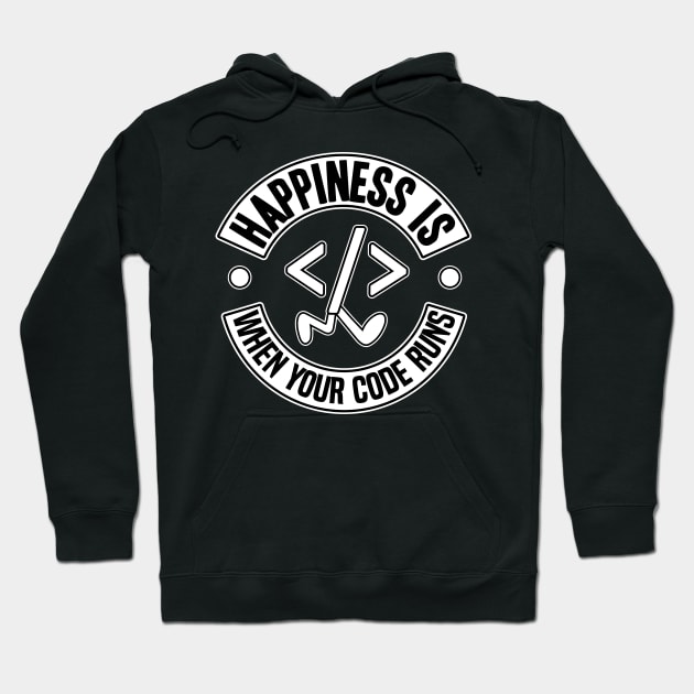 Funny Programmer Happiness Debugging Coding Gift Hoodie by Kuehni